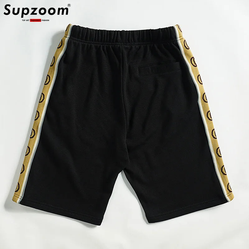 Supzoom New Arrival Top Fashion Cotton Elastic Waist Ribbed Letters Trend Loose Legged Summer Casual Ins Men Shorts