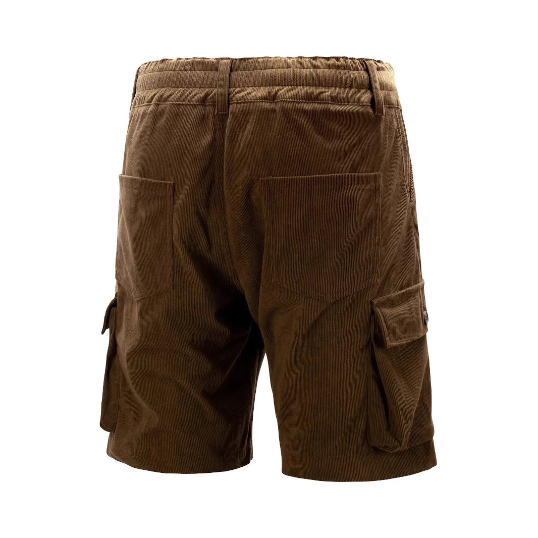 Vintage Cargo Shorts Men's Summer Trendy Retro Corduroy Short Pants Men's Casual Solid Color Shorts Sports Breathable Sweatpants