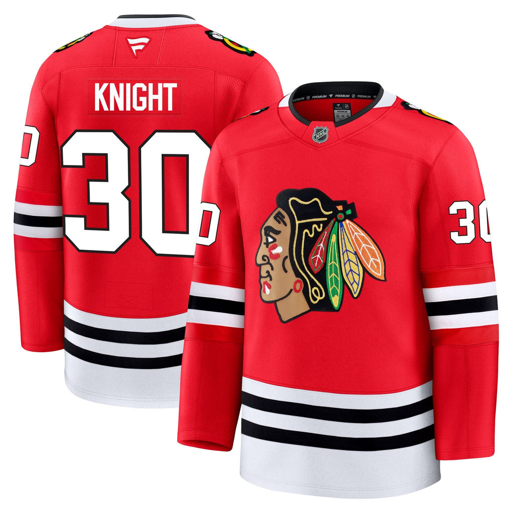 Spencer Knight Chicago Blackhawks Fanatics Premium Home Jersey